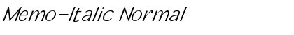 Download Memo-Italic Font Download Memo-Italic Font