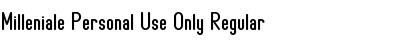 Download Milleniale Personal Use Only Font Download Milleniale Personal Use Only Font