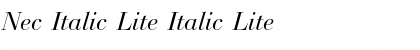Download Nec Italic Lite Font Download Nec Italic Lite Font