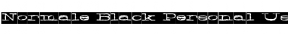 Download Normale Black Personal Use Font Download Normale Black Personal Use Font