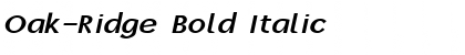 Oak-Ridge Bold Italic Font
