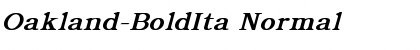 Download Oakland-BoldIta Font Download Oakland-BoldIta Font