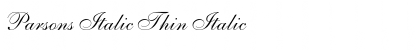 Download Parsons Italic Thin Font Download Parsons Italic Thin Font