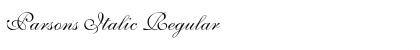 Download Parsons Italic Font Download Parsons Italic Font