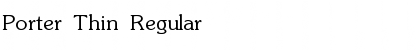 Download Porter Thin Font Download Porter Thin Font
