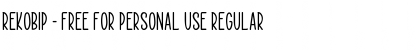 Download Rekobip - Free For Personal Use Font Download Rekobip - Free For Personal Use Font