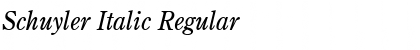 Download Schuyler Italic Font Download Schuyler Italic Font