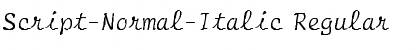 Download Script-Normal-Italic Font Download Script-Normal-Italic Font
