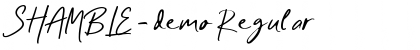 Download SHAMBLE - demo Font Download SHAMBLE - demo Font