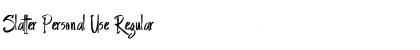 Download Slatter Personal Use Font Download Slatter Personal Use Font