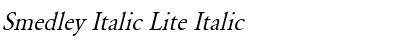 Download Smedley Italic Lite Font Download Smedley Italic Lite Font