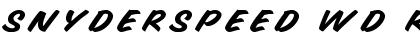 Download SnyderSpeed Wd Font Download SnyderSpeed Wd Font