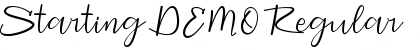 Download Starting DEMO Font Download Starting DEMO Font
