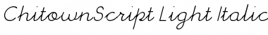 Download ChitownScript Light Font Download ChitownScript Light Font
