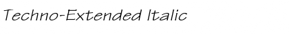 Techno-Extended Italic Font
