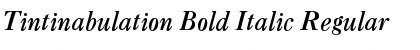 Download Tintinabulation Bold Italic Font