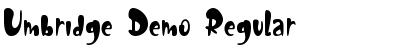 Download Umbridge Demo Font Download Umbridge Demo Font