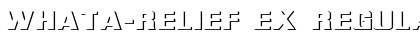 Download WhatA-Relief Ex Font Download WhatA-Relief Ex Font