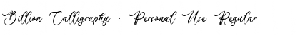 Download Billion Calligraphy - Personal Use Font Download Billion Calligraphy - Personal Use Font