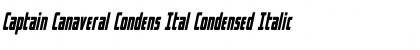 Download Captain Canaveral Condens Ital Font Download Captain Canaveral Condens Ital Font