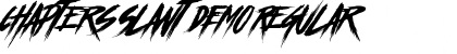 Download Chapters Slant DEMO Font Download Chapters Slant DEMO Font
