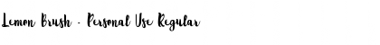 Download Lemon Brush - Personal Use Font Download Lemon Brush - Personal Use Font