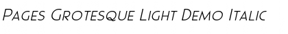 Download Pages Grotesque Light Demo Font Download Pages Grotesque Light Demo Font