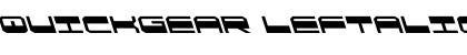 Download QuickGear Leftalic Font Download QuickGear Leftalic Font