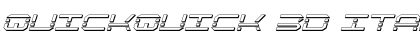 Download QuickQuick 3D Italic Font Download QuickQuick 3D Italic Font