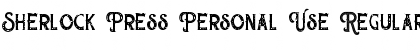 Download Sherlock Press Personal Use Font Download Sherlock Press Personal Use Font