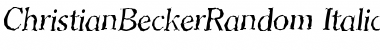 Download ChristianBeckerRandom Font Download ChristianBeckerRandom Font