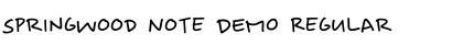 Download Springwood Note DEMO Font Download Springwood Note DEMO Font