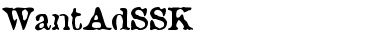 Download WantAdSSK Font Download WantAdSSK Font