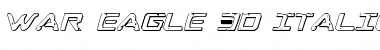 Download War Eagle 3D Italic Font Download War Eagle 3D Italic Font