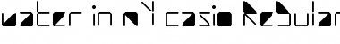 Download water in my casio Font Download water in my casio Font