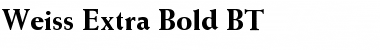 Download Weiss XBd BT Font Download Weiss XBd BT Font