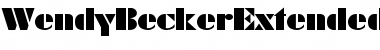 Download WendyBeckerExtended Font Download WendyBeckerExtended Font