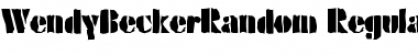 Download WendyBeckerRandom Font Download WendyBeckerRandom Font