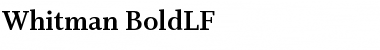 Download Whitman-BoldLF Font Download Whitman-BoldLF Font