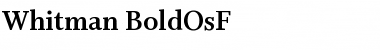 Download Whitman-BoldOsF Font Download Whitman-BoldOsF Font