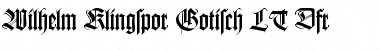 Download WilhelmKlingsporGotisch LT Dfr Font Download WilhelmKlingsporGotisch LT Dfr Font