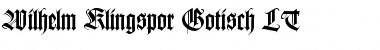 Download WilhelmKlingsporGotisch LT Font Download WilhelmKlingsporGotisch LT Font