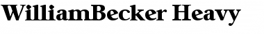 Download WilliamBecker-Heavy Font Download WilliamBecker-Heavy Font