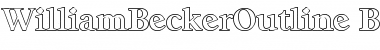 Download WilliamBeckerOutline Font Download WilliamBeckerOutline Font