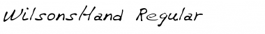 Download WilsonsHand Font Download WilsonsHand Font