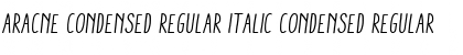 Download Aracne Condensed Regular Italic Font Download Aracne Condensed Regular Italic Font