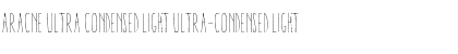Download Aracne Ultra Condensed Light Font Download Aracne Ultra Condensed Light Font