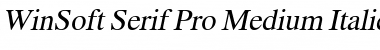 WinSoft Serif Pro Medium Italic Font