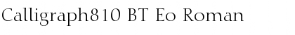Download Calligraph810 BT Eo Font Download Calligraph810 BT Eo Font