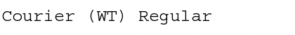 Download Courier (WT) Font Download Courier (WT) Font